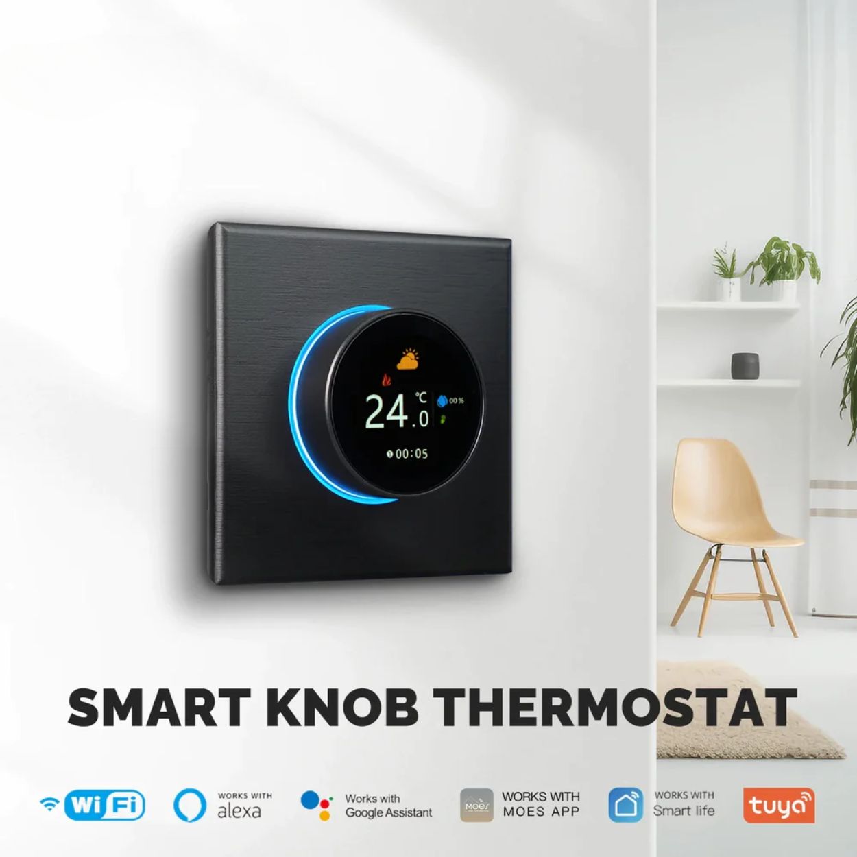Smart WiFi Thermostat Works with Alexa & Google Home